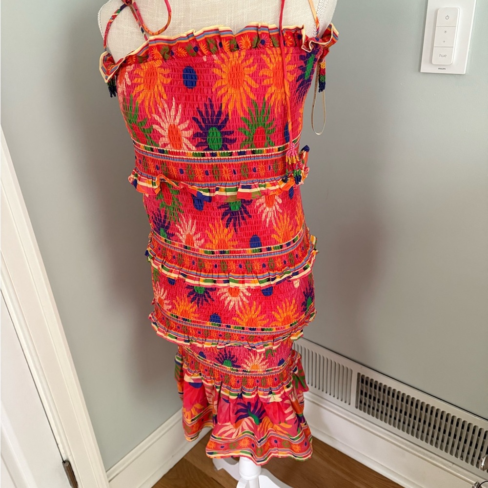 FARM Rio Vibrant Floral Midi Dress